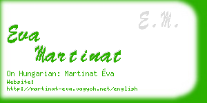 eva martinat business card